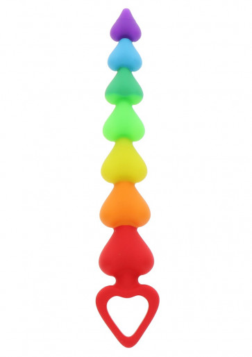 Stimolatore anale - Rainbow Heart Beads