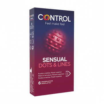 Preservativi - Sensual Dots & Lines (6 pz)