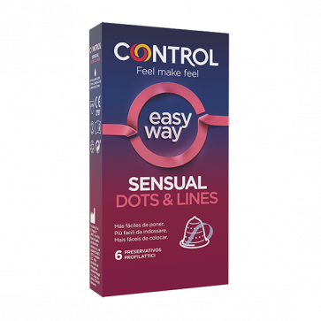 Preservativi - Sensual Dots & Lines Easy Way (6 pz)
