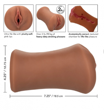 Masturbatore - Stroke It Wet Ass Pussy Brown