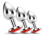 Trio Plug Anale - Bijou Red