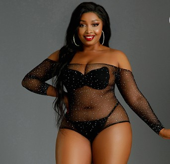 Corsetto sexy traslucido e nero - Moonlight Model 09 (XL)