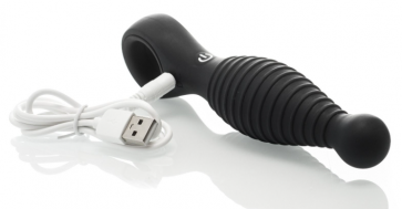Cuneo Vibrante - Silicone Black Racer Vibrator
