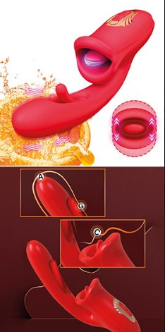 Vibratore - Crazy Tongue Red