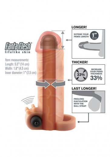 Guaina Pene - FX Vibrating Real Feel 1 Extension Skin