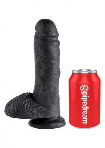 Fallo Realistico - 8" Cock with Balls Black