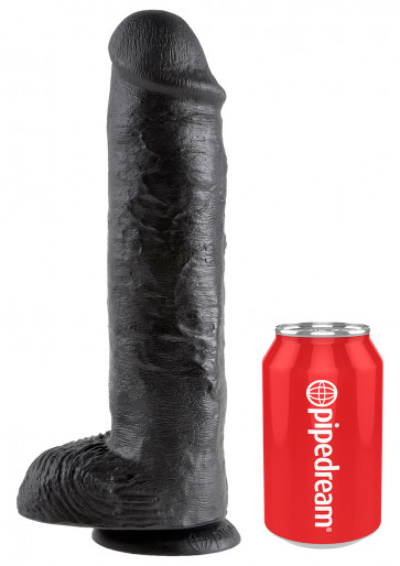 Fallo Realistico - 11" Cock with Balls Black