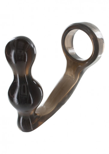 Anello Fallico con Cuneo Anale - Power Plug & Penisring Smoke