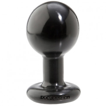 Cuneo Anale - Round Butt Plug - Medium - Black