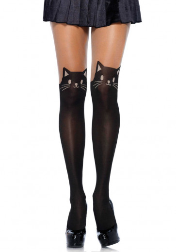 Collant - Black Cat Opaque Pantyhose