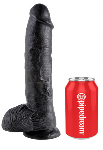 Fallo Realistico - 10" Cock with Balls Black