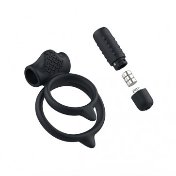 Doppio anello fallico vibrante - Bcharmed Basic Plus Dual Cock Ring