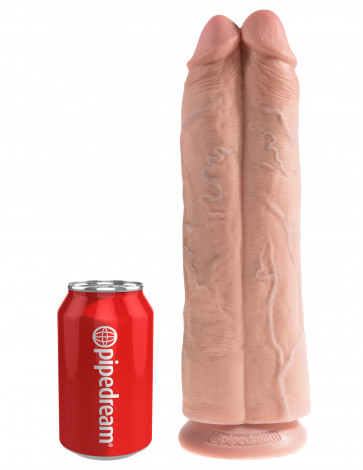 Doppio Dildo Unito - 11" Two Cocks One Hole - Flesh