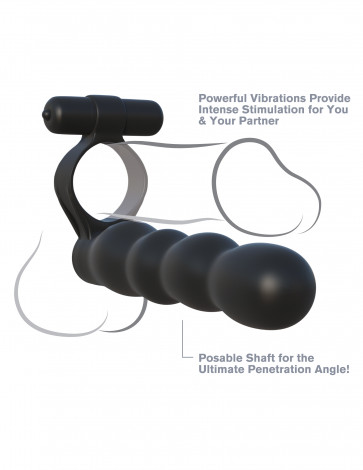 Doppia Penetrazione - Posable Partner Double Penetrator - Black