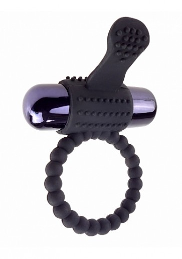 Anello Vibrante - Vibrating Silicone Super Ring - Black