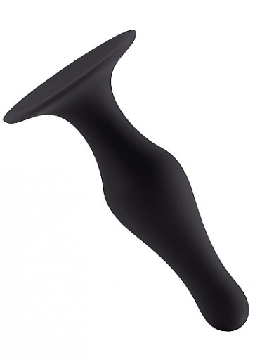 Cuneo Anale - Butt Plug with Suction Cup - Small - Black