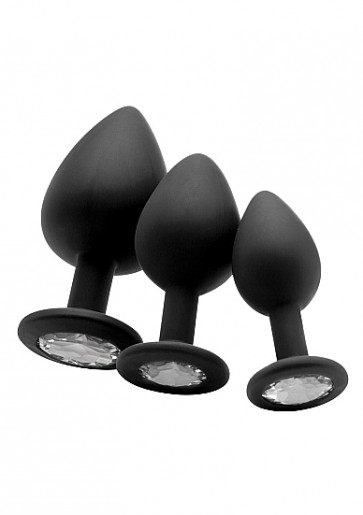 Cuneo Anale - Extra Large Diamond Butt Plug - Black