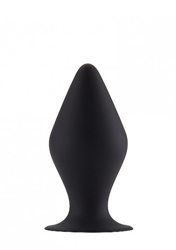 Cuneo Anale - Butt Plug with Suction Cup - Small - Black