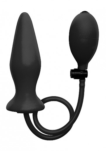 Cuneo Anale Gonfiabile - Inflatable Silicone Plug - Black