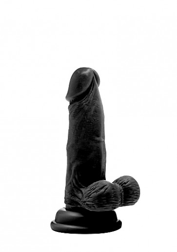Fallo Realistico - Realistic Cock - 6" - With Scrotum - Black