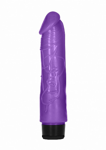 Vibratore Realistico - 8 Inch Thick Realistic Dildo Vibe - Purple
