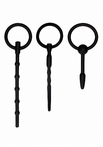 Set Plug Uretrale - Urethral Sounding Plug Set - Black