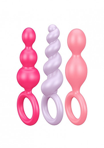 Kit Cunei Anale - Booty Call Plugs Set of 3 - Pink/Purple/Red