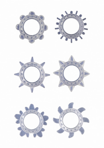 Set Anelli Fallici -Cock Ring Set - Transparent 