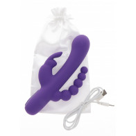 Vibratore con doppio stimolatore - Triple Pleasure Vibrator