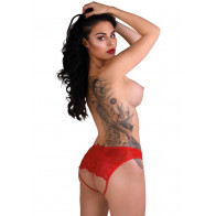 Mutandina - Nicolette crotchless panty red (Taglia S/M)
