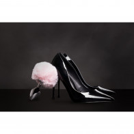 Cuneo Anale - Bunny Tail with Metal Butt Plug - Pink