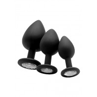 Cuneo Anale - Extra Large Diamond Butt Plug - Black