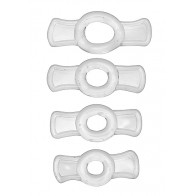 Set Anelli Fallici - 4 Pack Clear Pull Tab Cock Rings