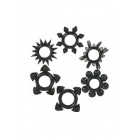 Set Anelli Fallici - Tower Of Power - 6 Pack Black