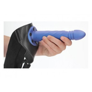 Cintura Fallica  - Twisted Hollow Strap-On Metallic Blue