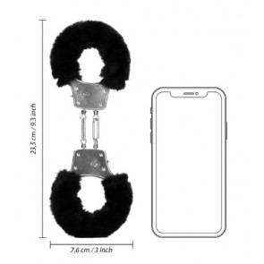 Manette - Furry Metal Hand Cuffs Black