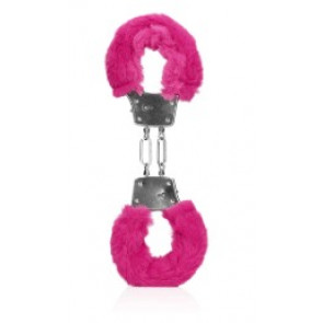 Manette - Furry Metal Hand Cuffs Pink