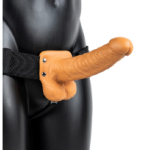Hollow Strap-On with Balls 18 cm