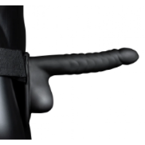 Cintura Fallica - Ribbed Hollow Strap-On with Balls