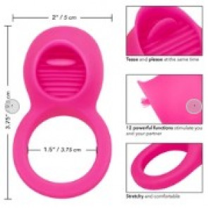 Anello Vibrante con Stimolatore Clitoride - Teasing Tongue Enhancer