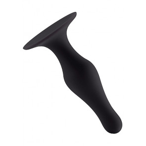 Cuneo Anale - Butt Plug with Suction Cup - Medium - Black