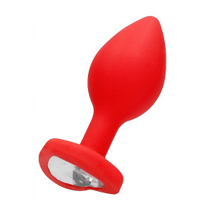 Cuneo anale - Diamond Heart Butt Plug - Regular - Red