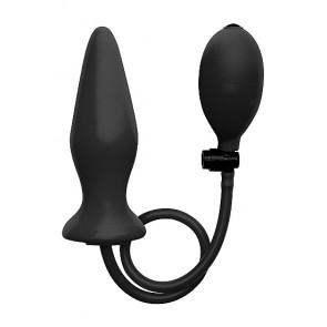 Cuneo Anale Gonfiabile - Inflatable Silicone Plug - Black