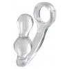 Anello Fallico con Cuneo Anale - Power Plug & Penisring Clear