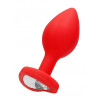 Cuneo anale - Diamond Heart Butt Plug - Regular - Red