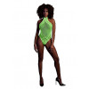Body con scollo all'americana - Neon Green (XS/XL)