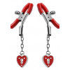 Clip per Capezzoli - MS Charmed Heart Padlock Nipple Clamps
