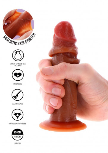 Realistic Dildo - Foreskin Dong 15 cm