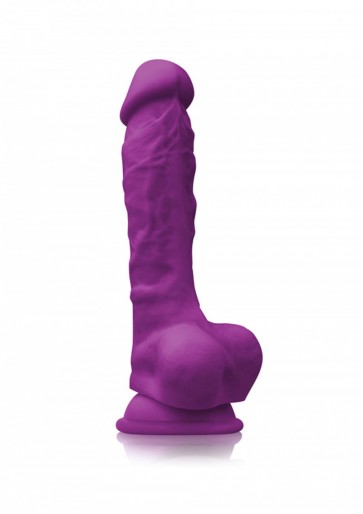 Silicone Dildo Dual Density - Colours Pleasure 7 Inch Purple