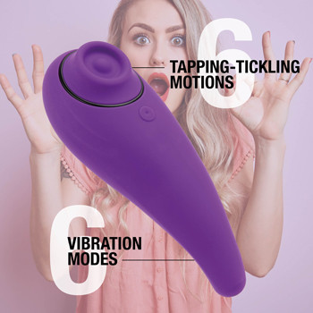 Clitoral Stimulator - Femmegasm Tapping & Tickling Vibrator Purple